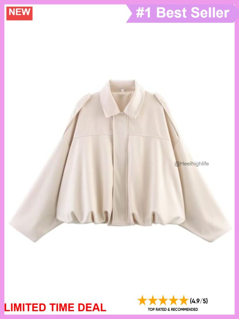 Faux Suede Bomber Jacket Oversized Crop Pilot Coat Streetwear